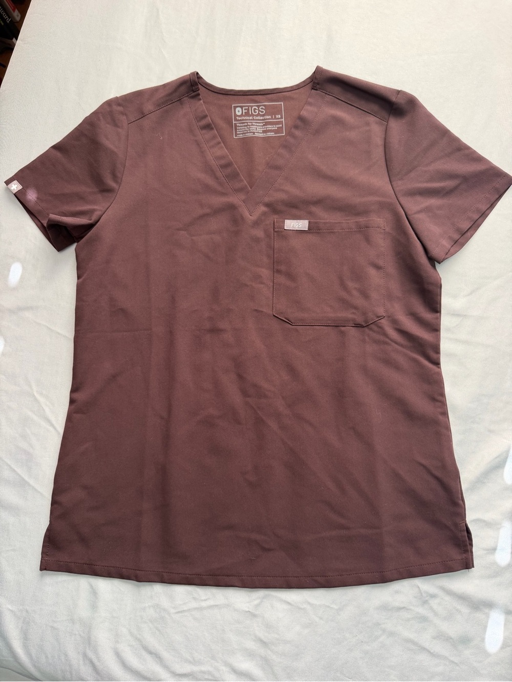 Figs Women's Espresso Catarina V-Neck Scrub Top